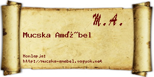 Mucska Amábel névjegykártya