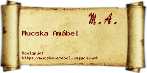 Mucska Amábel névjegykártya